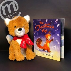 Personalized Christmas Fox & book set